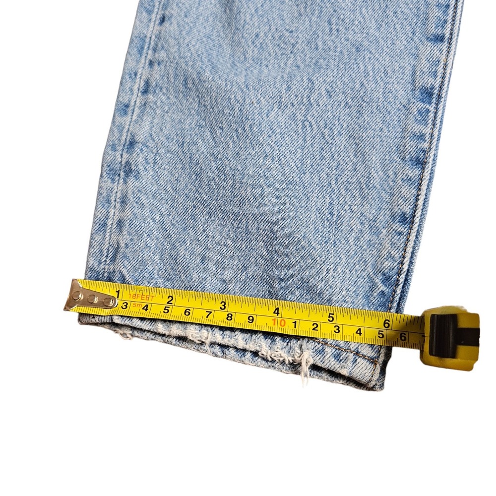 Levi's Premium Wedgie Jeans Womens Blue Ripped Button Fly‎ Denim W28 L28 - Picture 9 of 13